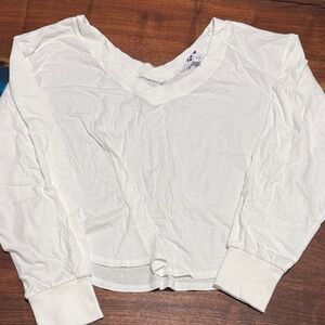JoyLab White Cropped Long-Sleeve Tee